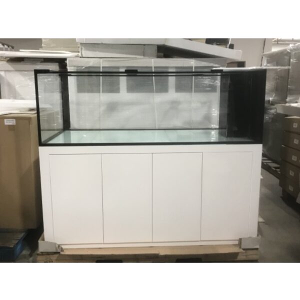 270 GAL 72X36X24 PENINSULA STARPHIRE GLASS TANK- WHITE STAND, ALUMINUM FRAME