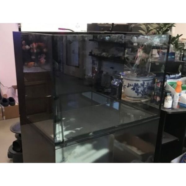 90 GAL 36X24X24 AIO TANK-BLACK WOOD STAND