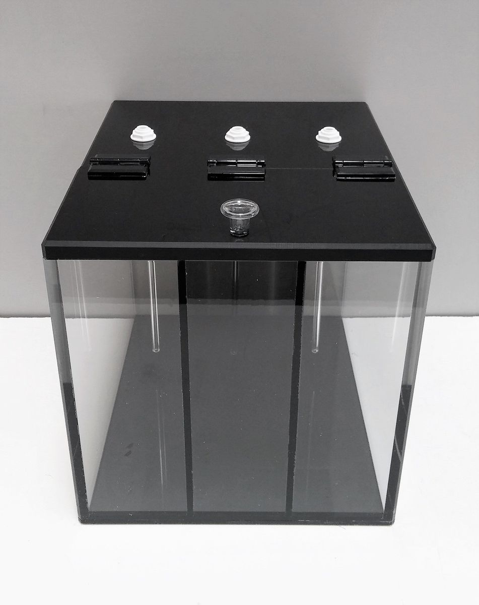 3 Part Dosing Container - Black & Clear