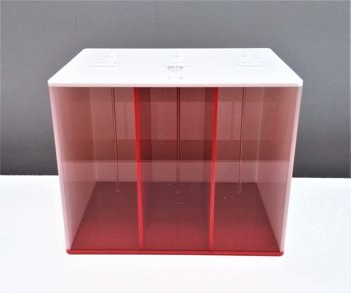 3 Part Dosing Container - Red & White