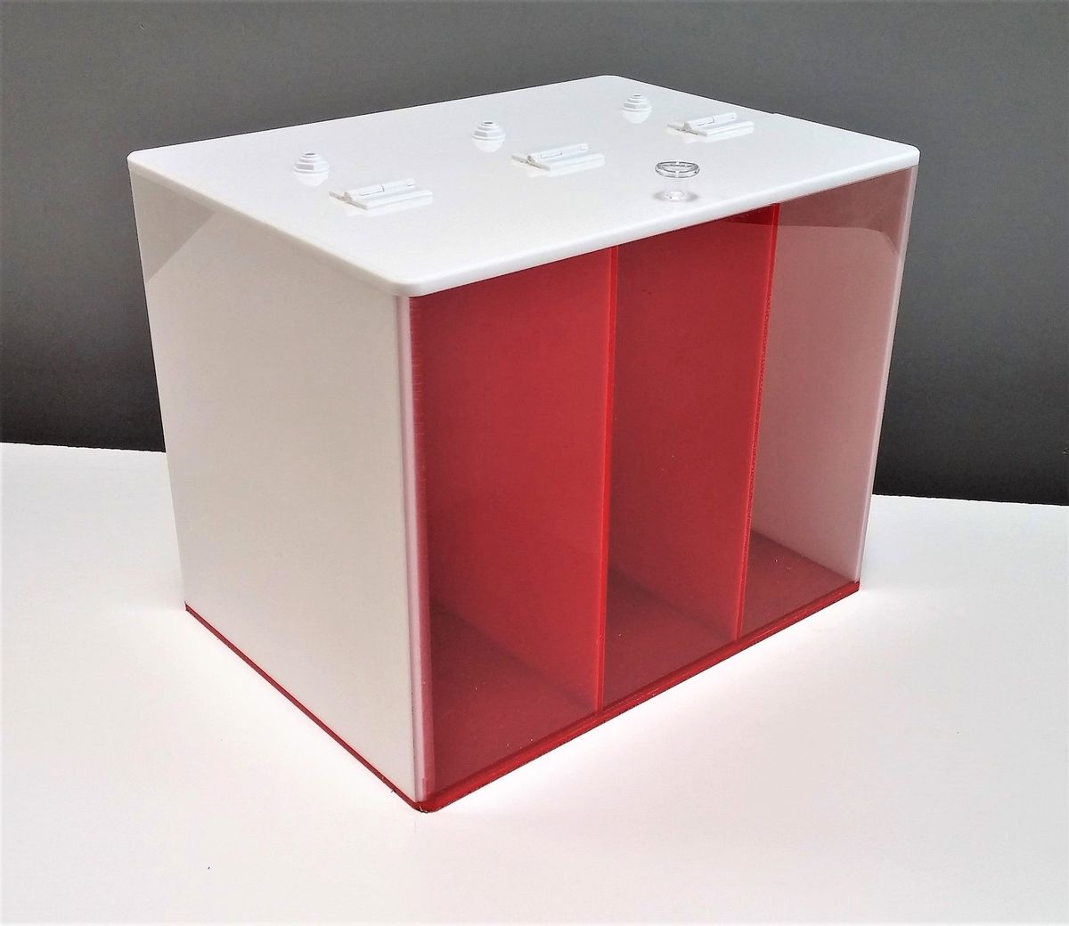 3 Part Dosing Container - Red & White, photo 2