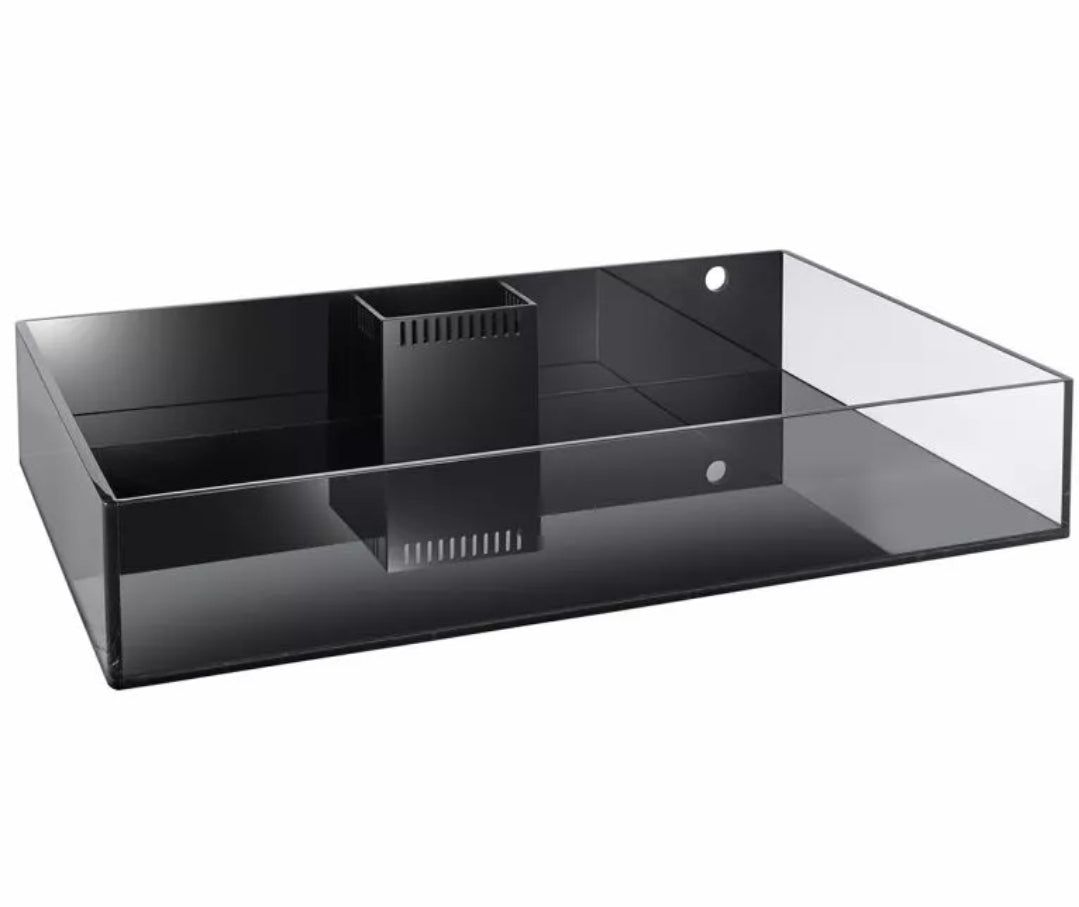 REF# 488 - 48x24x8 - Rimless 1/2" thick Reef ready Frag tank with black back, black base (3/8")
