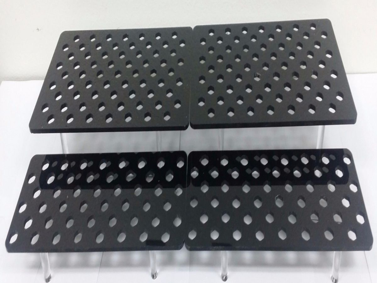 REF# FR101 2 Tier Staggered Frag Racks 4 Racks Per Set (8 Sizes)