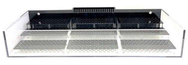 REF# FT140 - 72"x24"x12" Rimless FragTank w/ 9 Frag Racks (Staggered)