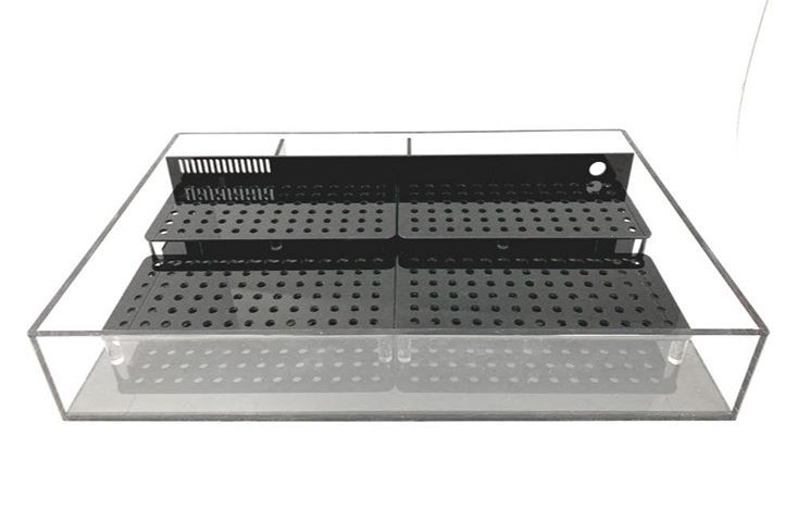 REF# FT311 - Rimless AIO Frag Tank w/ 4 Staggered Frag Racks 36"x24"x8" (30 gal.)