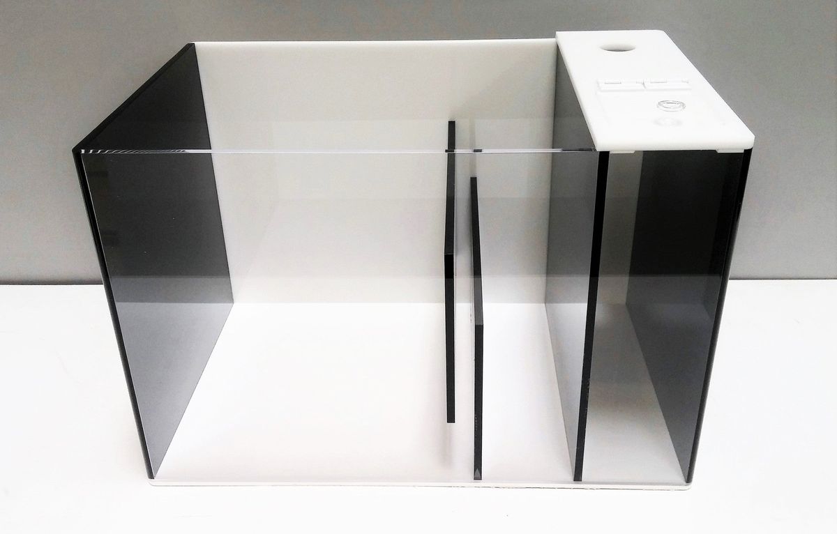 REF# S102 - Black & White Sump w/ Built-in Auto Top Off Reservoir (7 sizes available)