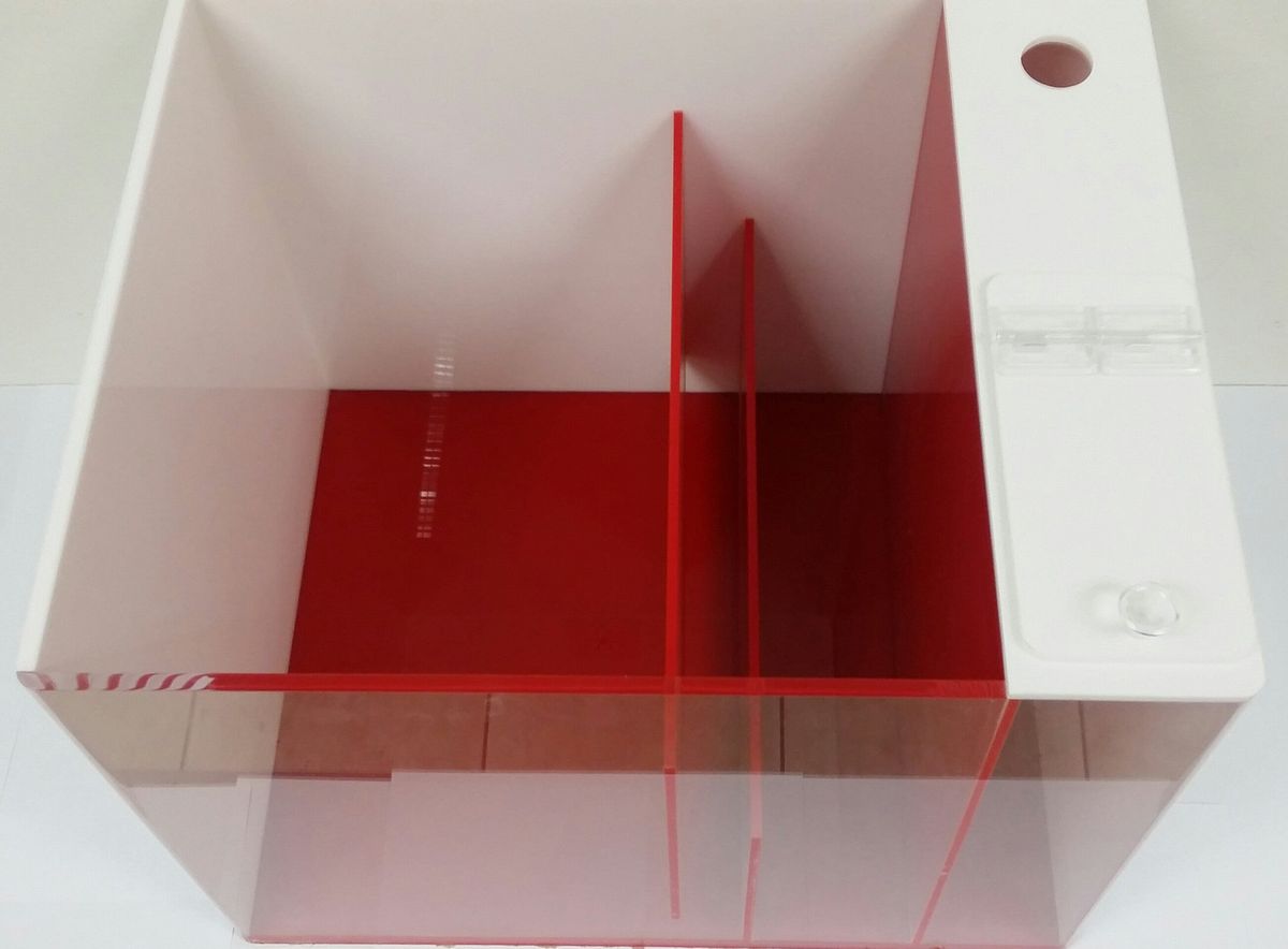 REF# S120 - Red & White Sump w/Attached ATO (7 sizes), photo 3
